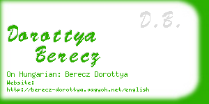 dorottya berecz business card